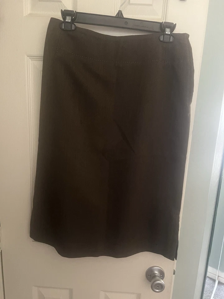 Louis Vuitton коричневый карандаш шерсти юбка 40 8 - Изображение 2 из 4