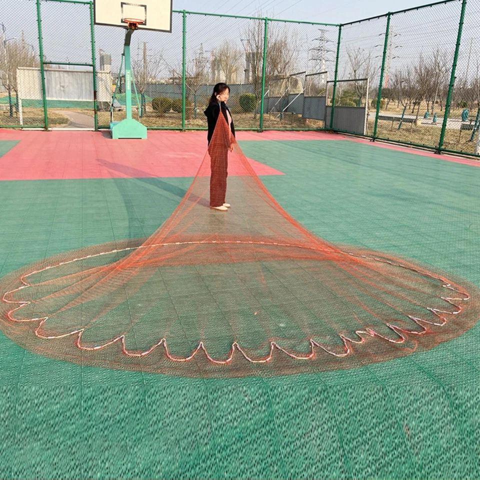 Cast Net with Sinker Fishing Accessories Nylon Fishing Net Net for Artificial