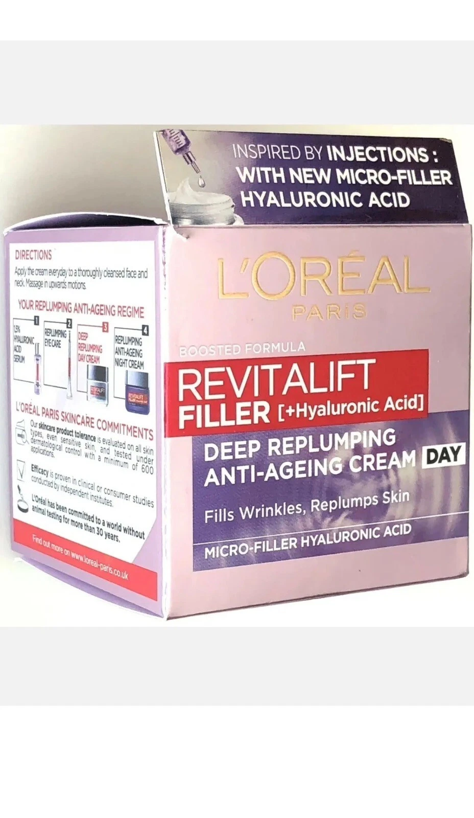 Loreal Revitalift filler + HYALURONIC ACID Day Cream Anti-Ageing 35+, 50 ML New