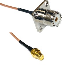 RG316 UHF Female Flange to RP-SMA FEMALE RF Cable Rapid-SHIP LOT