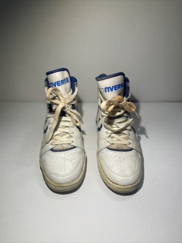 Zapato de baloncesto Converse Hightop de cuero vintage de los años 80-90, Orlando Magic, talla 7 - Imagen 2 de 17