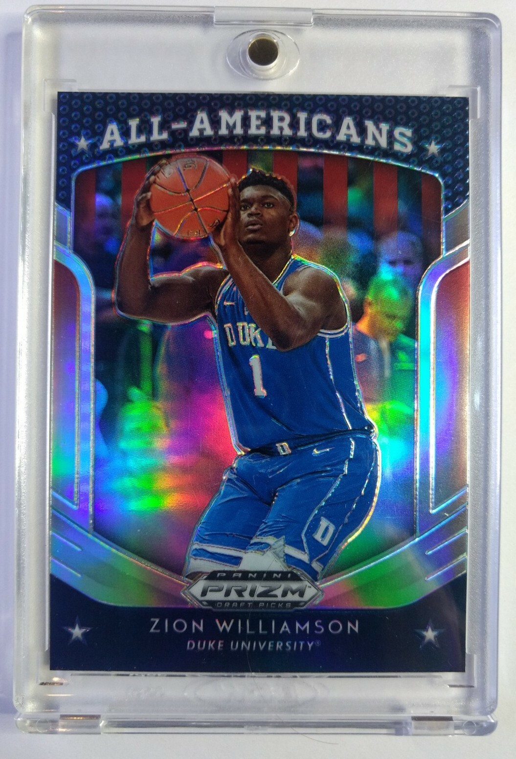 2019 Panini Prizm Draft Picks All-Americans Silver Zion Williamson Rookie #100