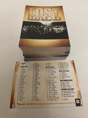 LOST SEASON 2 INKWORKS COMPLETE BASIC TRADING CARD SET 1-90 2006 - Picture 3 of 4