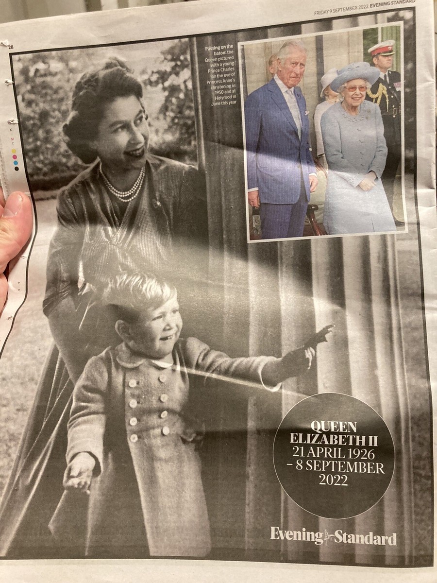 Evening Standard 英字新聞 エリザベス女王 9/9 London Evening