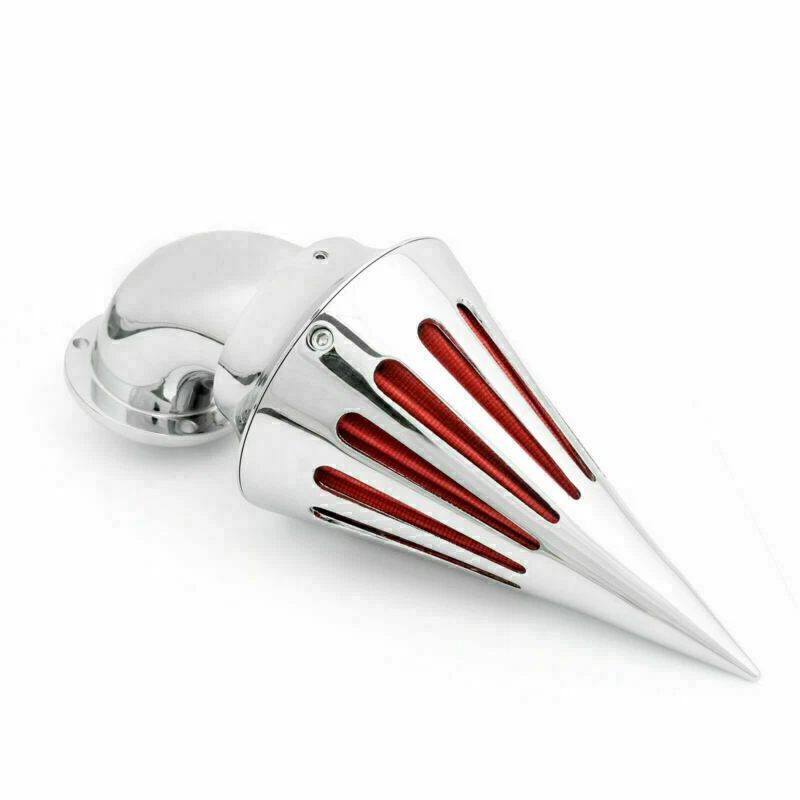 Chrome Spike Air Cleaner Intake Filter For EFI Twin Cam Rocker Softail T8 - Imagem 3 de 4
