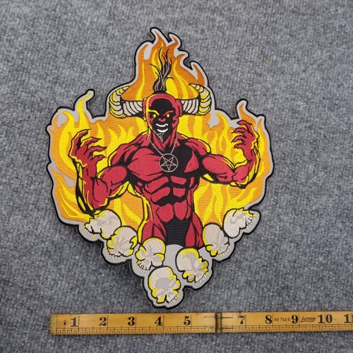 Lucifer Back Patch Satan Devil Lucifer Patch Large Jacket Back Flames | eBay