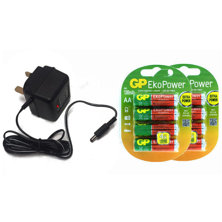 TRANSMITTER BATTERY & CHARGER COMBO FOR BATTERIES TO FIT LAKE REAPER BAIT BOAT
