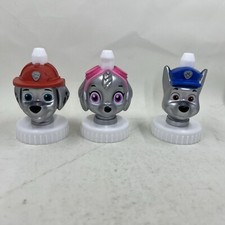 Good 2 Grow Juice Topper Lot of 3 Paw Patrol Silver Series Skye Chase Marshall