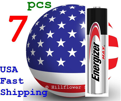 7 piece AAA LR03 EN92 Max Energizer Bulk 1.5V Alkaline Battery w/trk# Exp 12/35