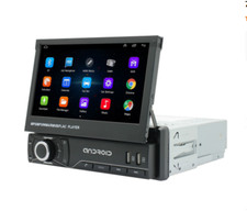 Android Single 1 Din Car Radio Recorder GPS Retractable Screen Built-in BT Wifi