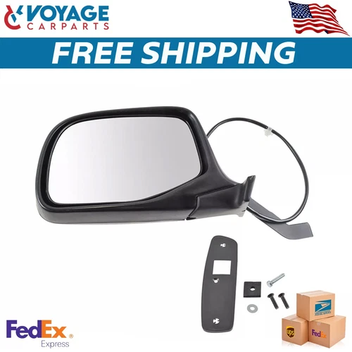 Mirror Side View Power Chrome Driver Left Side For 1992-1997 Ford Truck Bronco
