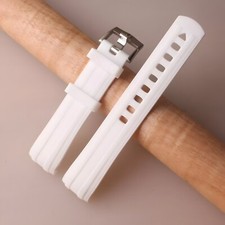 20mm Rubber Silicone Watch Strap Band For Omega Seamaster 300 Watchband W/Logo