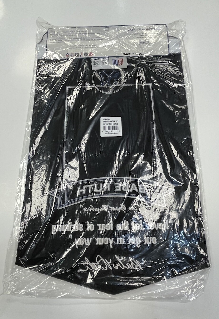 Babe Ruth New York Yankees MLB Baseball Winning Streak Embroidered Icon Banner