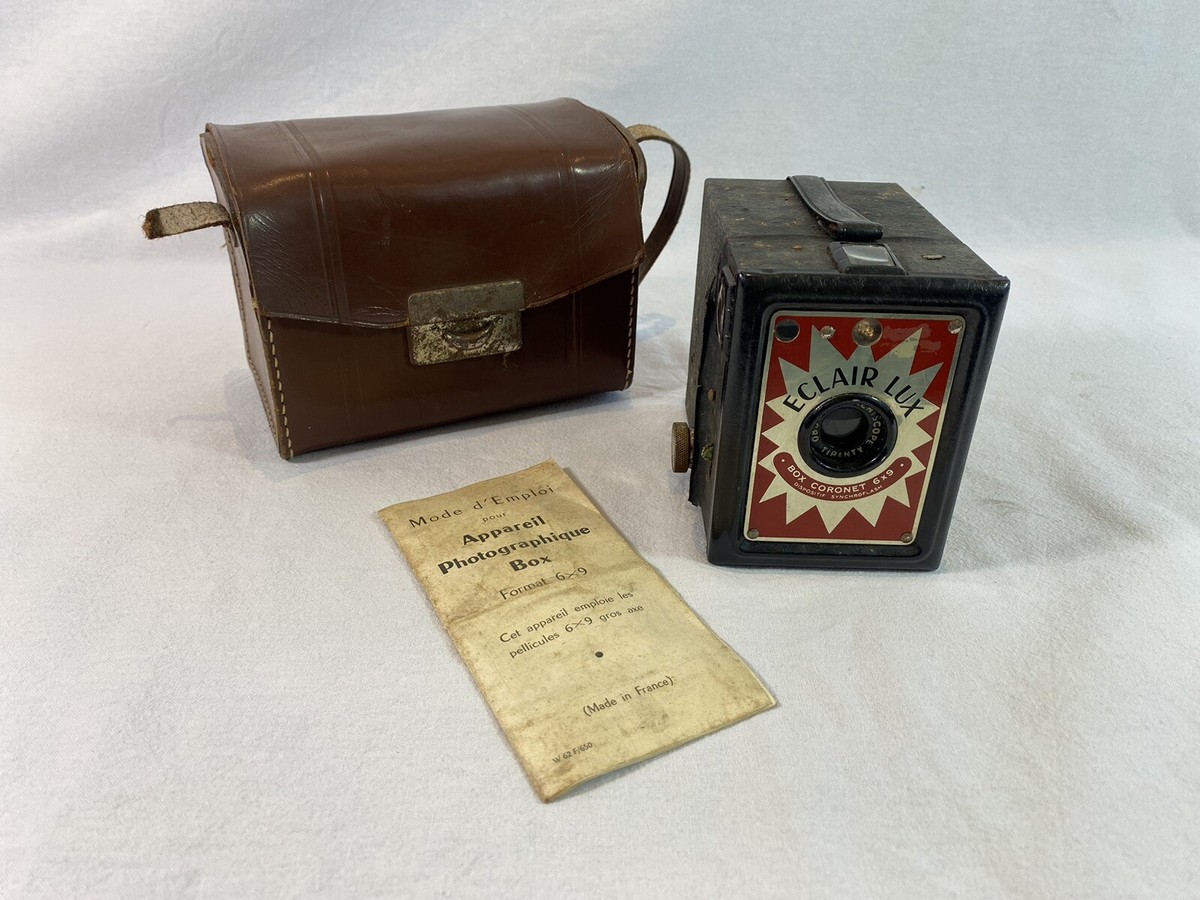 Appareil Photo Box Eclair Coronet 6x9 – France 1950 – Bleu, Bon état