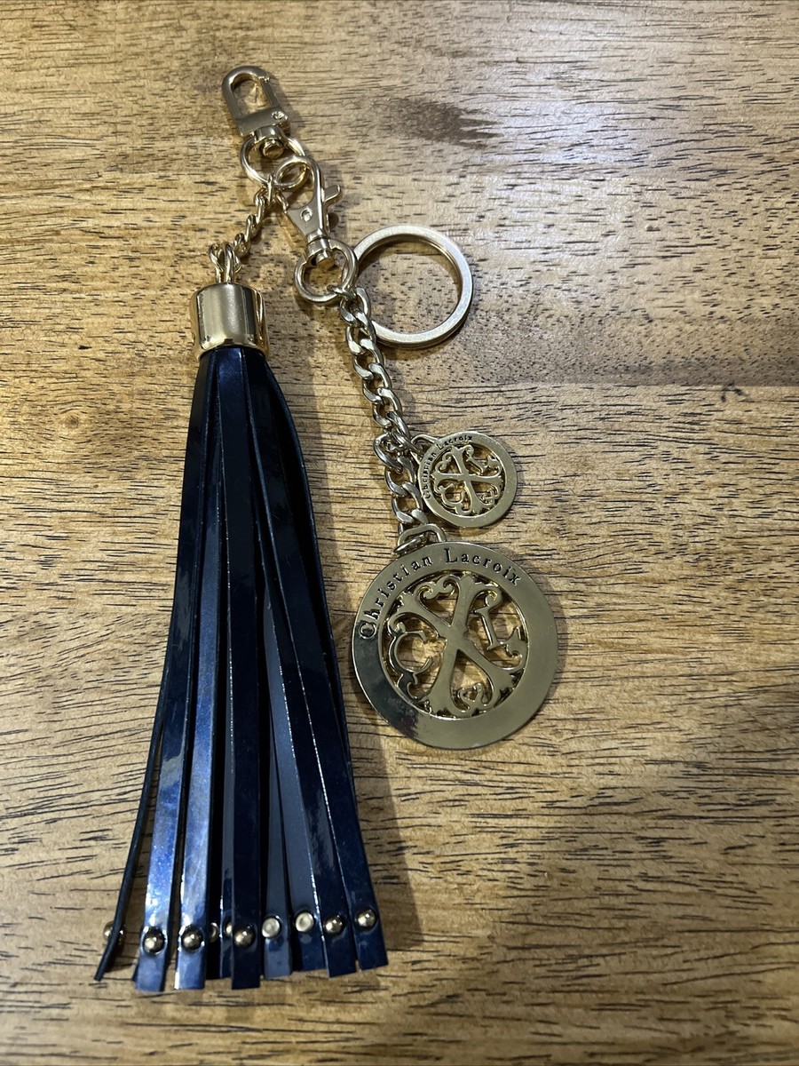小物 Christian Lacroix Christian Lacroix Keychain Gold Tone Medallion + Tassel
