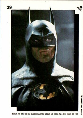 1989 Vintage Topps Series 2 Batman Autocollants DC Comics #39 Batman - Photo 1/2