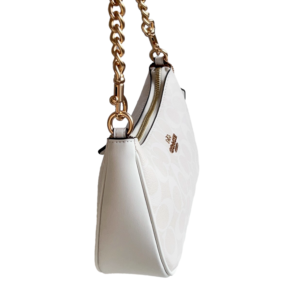 COACH CA548 White Women's Teri Shoulder Bag In Signature