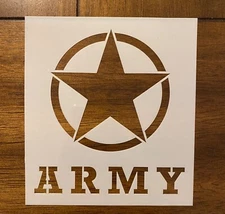 Army Reusable 10 MIL Laser Cut Mylar Stencil Painting Art Supplies