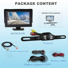 4.3" display screen backup camera car rearview night vision reverse