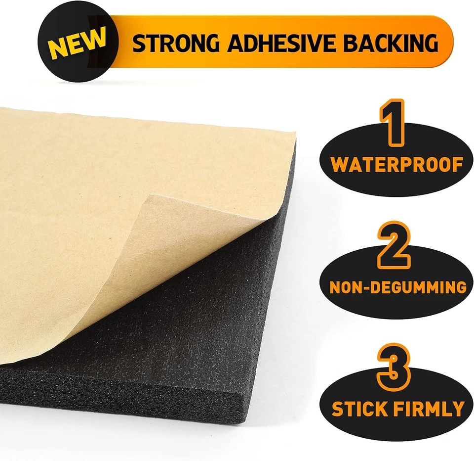 Foam Padding Sheet Self Adhesive 3/4" Thick Neoprene Insulation Foam 8x12" 4PC - Image 2 of 4