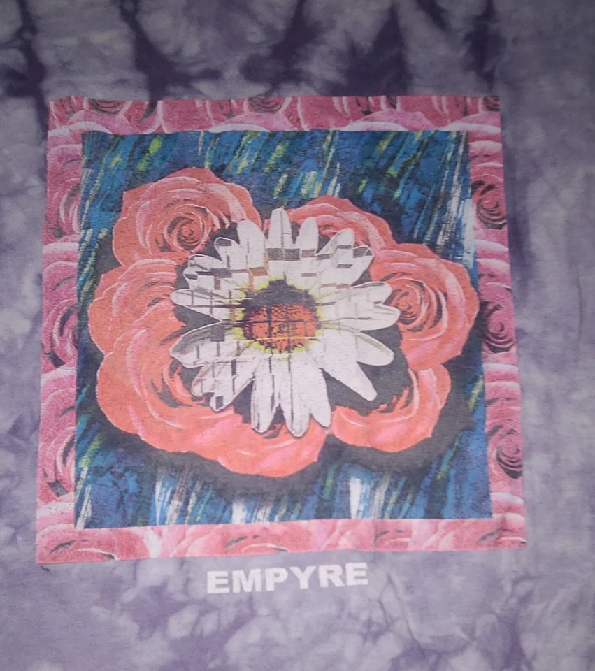 Camiseta Empyre Púrpura Tie Dye Floral Gráfico Flor Adulto Talla L Manga Corta Foto 3 de 4