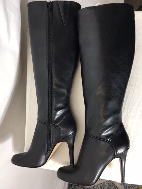 Women's NIB INC Taisap Stiletto Leather Knee-High Black Boots | eBay
