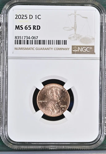 2025-D LINCOLN UNION SHIELD CENT PENNY NGC MS65RD BU UNC DETAILED COIN #AB