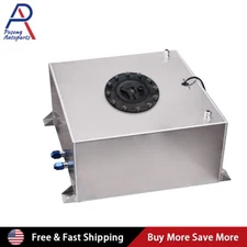 Polished Aluminum 10 Gallon Racing/street Fuel Cell Gas Tank+level Sender