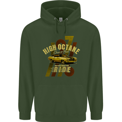 High Octane Ride 1971 Muscle Car Childrens Kids Hoodie - Picture 54 of 88