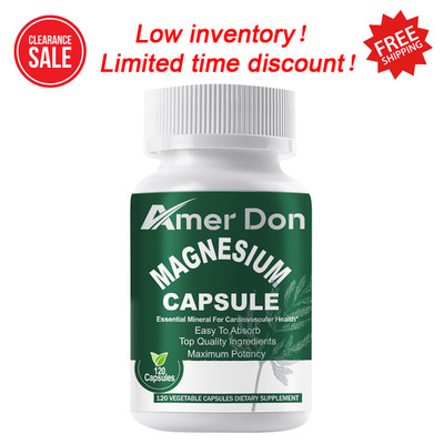 Magnesium Glycinate 500mg 120 Capsules For Sleep Stress Relief Support Bone Lot