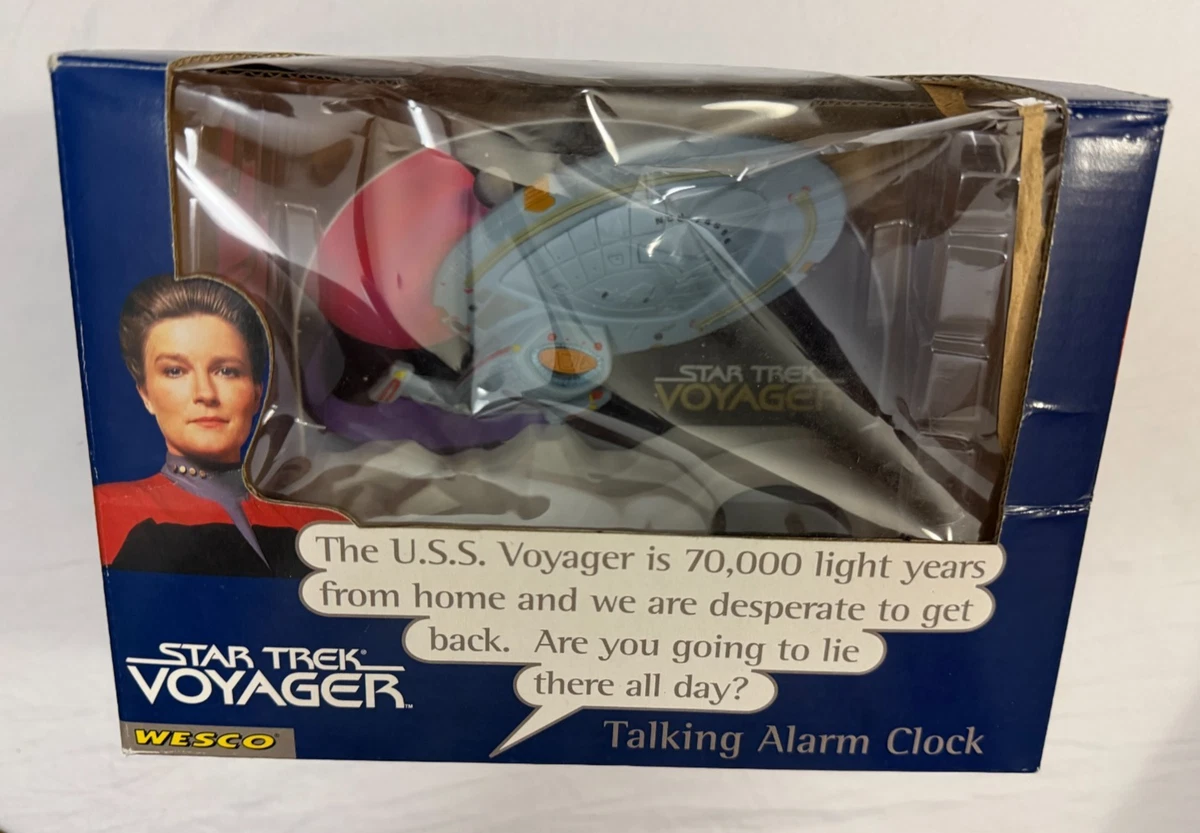 「スタートレックＴＮＧ」エンタープライズＤ トーキングアラーム【クリンゴン語】 Star Trek Clock In Star Trek Next Generation Collectibles for sale