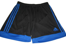 Adidas Blue Black 3 Stripe Climacool Shorts Mens Soccer Stretch M Medium