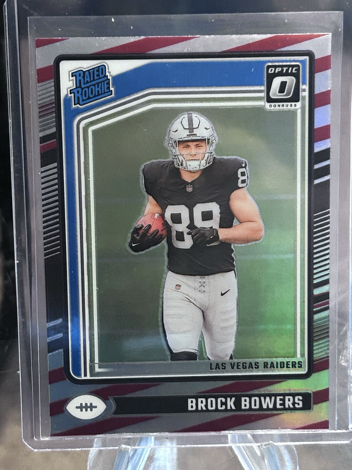 2024 Panini Donruss Optic - Rated Rookie Brock Bowers #215 Freedom Prizm (RC)SSP