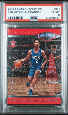 2018 PANINI CHRONICLES #391 SHAI GILGEOUS-ALEXANDER 245/249 PSA 6