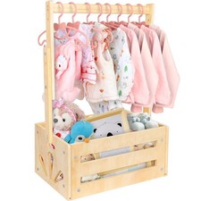 Wooden Crate Basket, Baby Storage Crate Closet with Adjustable Handle, Small ...