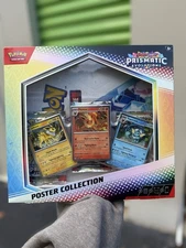 Pokémon TCG Prismatic Evolutions Poster Collection Foil Promo Cards with Poster