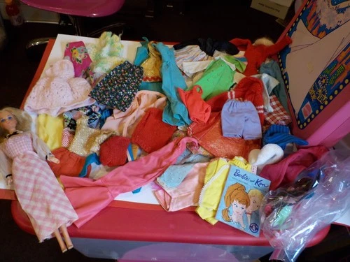 Barbie Fashion Doll Case W/ Quick Curl Barbie Doll & Clothing,Accessories Lot 28