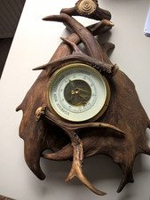 Altes Barometer Geweih, sicher um 1920