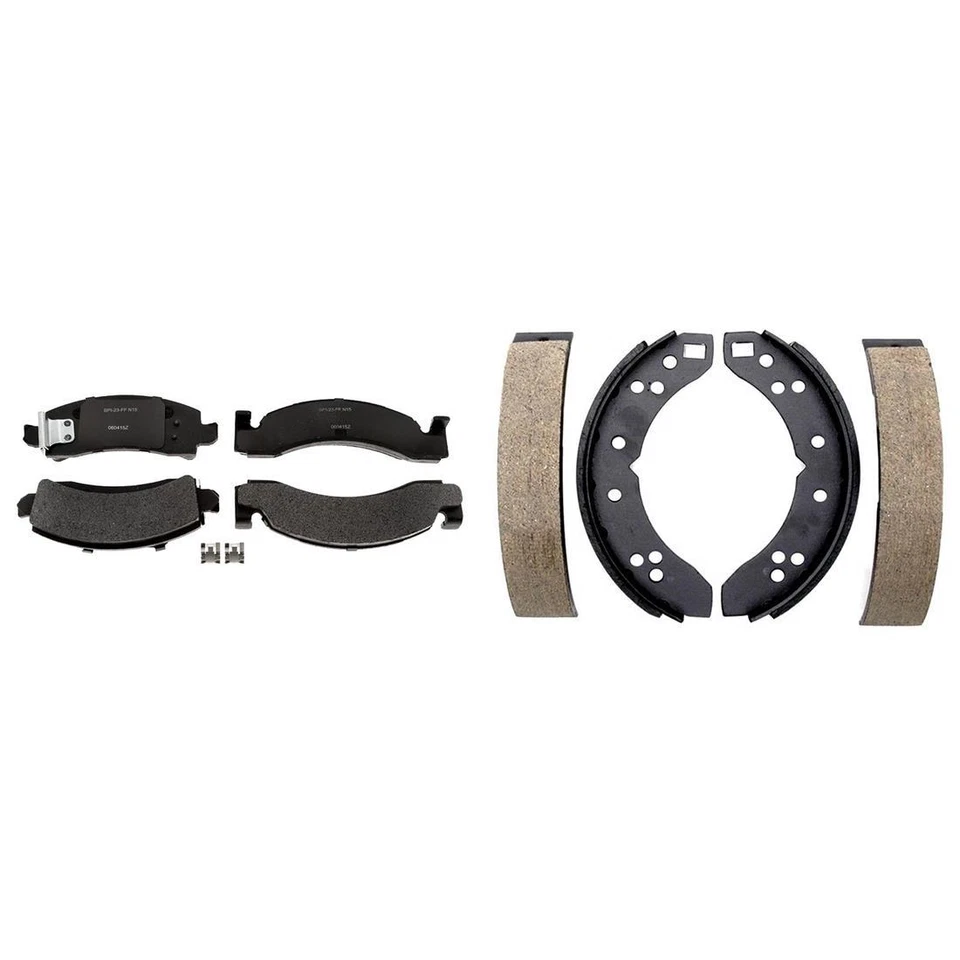 Kit de pastillas de freno y zapatas de freno delanteras traseras metálicas para Dodge W200 1975-1977 Foto 4 de 4