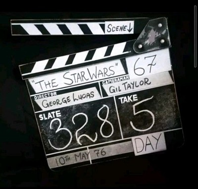 STAR WARS CLAPPERBOARD. HOLO SCHACH - REPRO - GESCHENK - FILMBÜHNE - PROP  