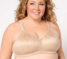 Breezies Wild Rose Seamless Wirefree Support Bra Warm Beige B/36 New