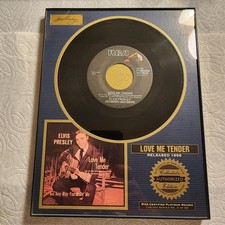 ELVIS PRESLEY LOVE ME TENDER RIAA CErTiFIED PLATINUM RECORD LIMITED SERIES Good