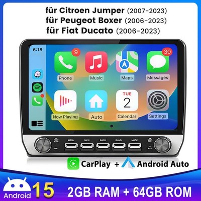 Für Fiat Ducato 2006-2023 10.1'' Android 15 Autoradio Navi Apple CarPlay 64G DAB+