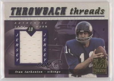 2000 Donruss Elite Throwback Threads 10/50 Fran Tarkenton Mark Brunell HOF c6q