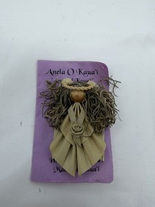 Angel of Kaua’i Hawaii made with Lauhala 1997 Vintage Doll Handmade Aloha