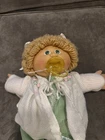 1985 Cabbage Patch Kids Girl Blonde Hair Blue Eyes Dimples Pacifier