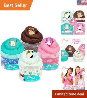 Ultimate 4-Pack Cloud Slime Collection - Scented with Charms for Creative Play