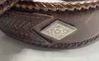 Wrangler Men's Brown Western Leather Belt Engraved Silver Buckle Braided Sz 40 — photo 4