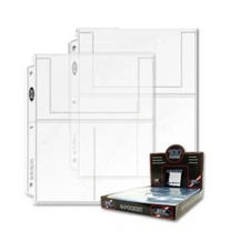 170 BCW Archival 3 Pocket Photo Pages For 4x6 Photograph & Postcards Acid Free