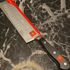 ❤BUY 2 GET 1 FREE Wüsthof 4183-7 Trident Classic Santoku Knife w/ Hollow Edge 7"
